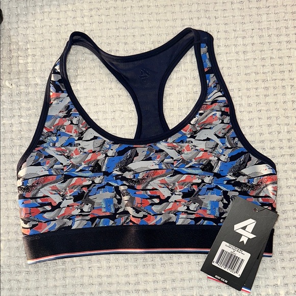 4 Laps NWT Women's Multicolor Sports Bra - Picture 1 of 3